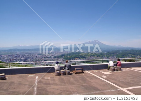 盛岡風景：可將盛岡全景盡收眼底的落石山展望台 115153458