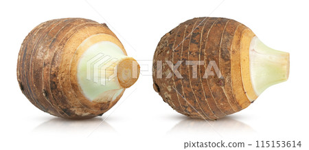 Taro isolated on white background Taro isolated on white background 115153614