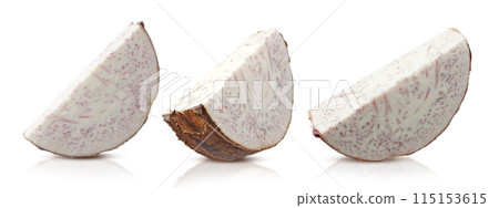 Taro isolated on white background Taro isolated on white background 115153615
