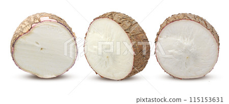 cassava root isolated on white background 115153631