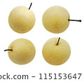 Pear fruit isolated on white background (1) 115153647