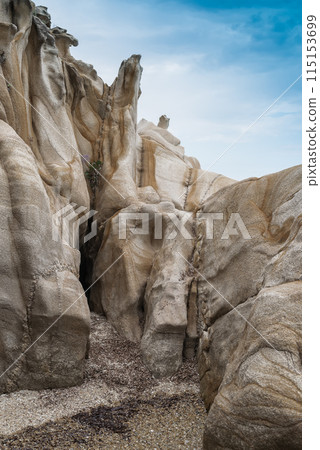 Rocks on the Sithonia Beach, Greece 115153699
