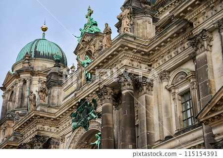 Famous landmark Berliner Dom in Berlin located on Museum Island, Germany 115154391