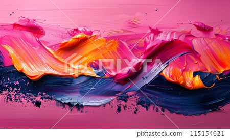 Vibrant Abstract Oil Painting Art Vibrant Abstract Oil Painting Art 115154621