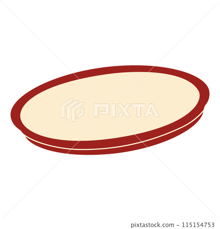 Empty oval plate in trendy Thanksgiving hues Hand drawn isolated template for deferent illustrations Empty oval plate in trendy Thanksgiving hues Hand drawn isolated template for deferent illustrations 115154753