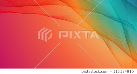 波浪多彩科技曲線背景 波浪多彩科技曲線背景 115154910