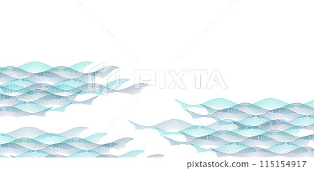 Wave Blue Japanese Pattern Curve Background 115154917