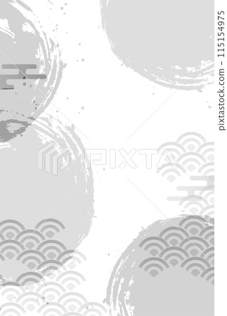 Mourning Japanese pattern postcard background 115154975