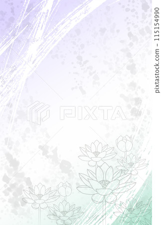 Mourning Japanese pattern lotus postcard background 115154990