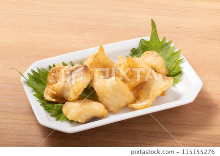 Deep fried sea bass 115155276
