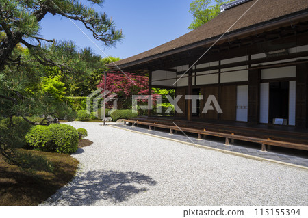 The dry landscape garden at Korin-in Temple, a sub-temple of Daitoku-ji Temple in Kyoto 115155394