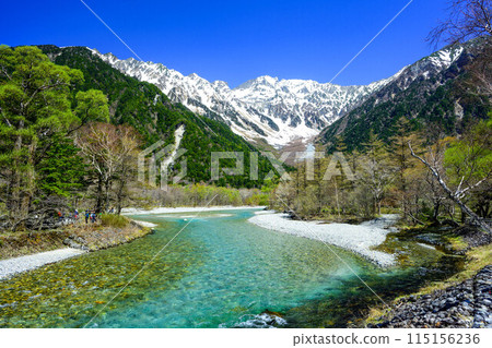 [Kamikochi] Hotaka mountain range and Azusa River_01 115156236