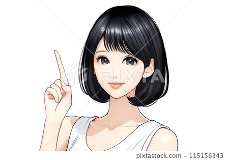Illustration material of women and girls 115156343