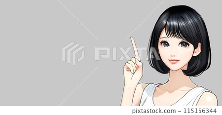 Illustration material of women and girls 115156344