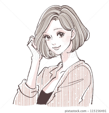 婦女和女孩插畫素材 115156491