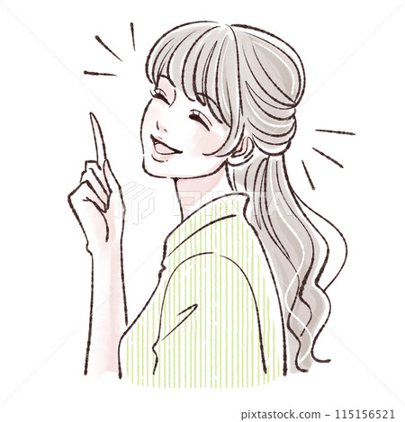 Illustration material of women and girls Illustration material of women and girls 115156521