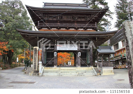 Autumn leaves at the 33rd temple of the Saigoku Kannon Pilgrimage, Tanigumi Kegonji Temple, 17 (Gifu Prefecture) 115156558