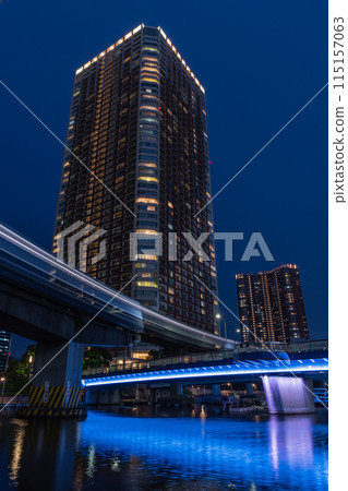 東京芝浦港南區渚橋夜景 115157063