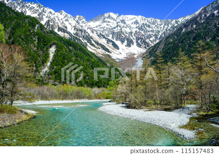 [Kamikochi] Hotaka mountain range and Azusa River_03 115157483