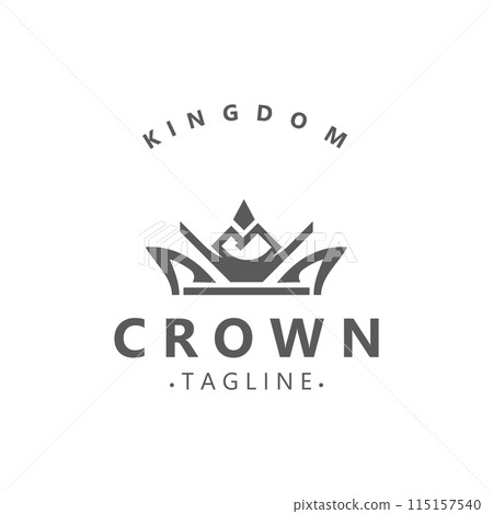 Crown logo vintage design. premium Crown king modern luxury brand element concept symbol Crown logo vintage design. premium Crown king modern luxury brand element concept symbol 115157540