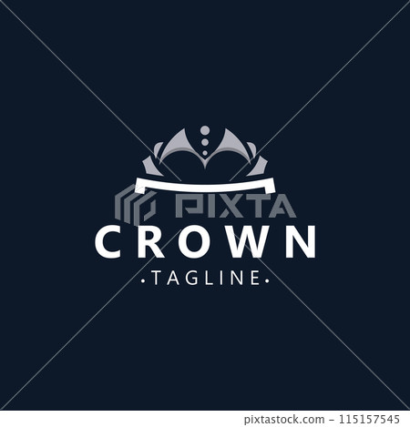 Crown logo vintage design. premium Crown king modern luxury brand element concept symbol Crown logo vintage design. premium Crown king modern luxury brand element concept symbol 115157545