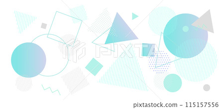 A refreshing geometric pattern background illustration that evokes summer 115157556
