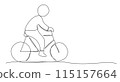 Bicycle One line drawing on white background 115157664