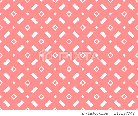 Abstract geometric pattern. A seamless vector background. White and pink ornament. Graphic modern pattern. Simple lattice graphic design 115157748