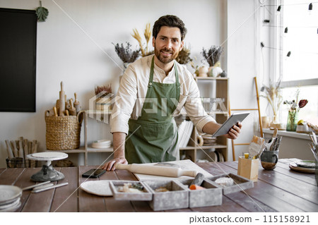 Concept of small business, handmade products and online sales on Internet. 115158921