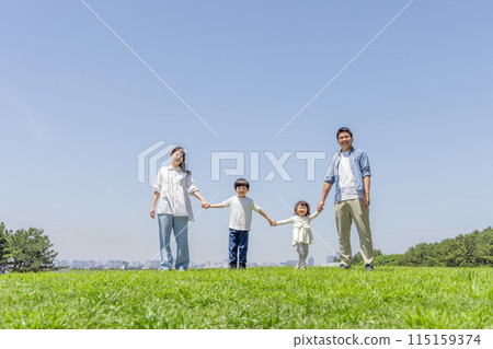 草原家庭父母與孩子 草原家庭父母與孩子 115159374