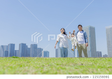 居住在城市的家庭、父母與孩子 115159391