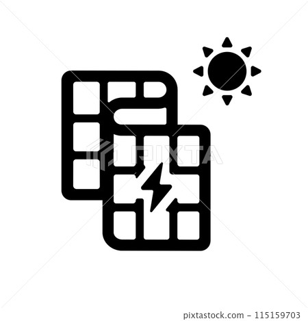 鈣鈦礦太陽能電池向量圖示說明 115159703