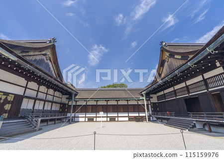 京都御所，凱瑪麗花園在藍天的襯托下閃閃發光 115159976