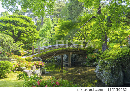 Kyoto Imperial Palace: The inner garden - Stock Photo