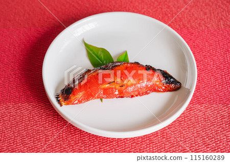 Grilled flounder marinated in mirin 115160289