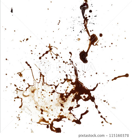 Spilled coffee, abstraction on brown paper. 115160378