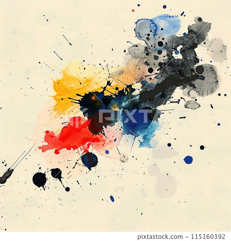 Grunge watercolor spots, blots. 115160392
