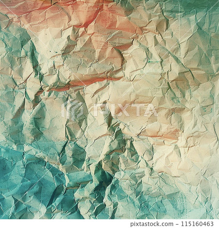 Grunge texture of old, multi-colored crumpled paper. 115160463