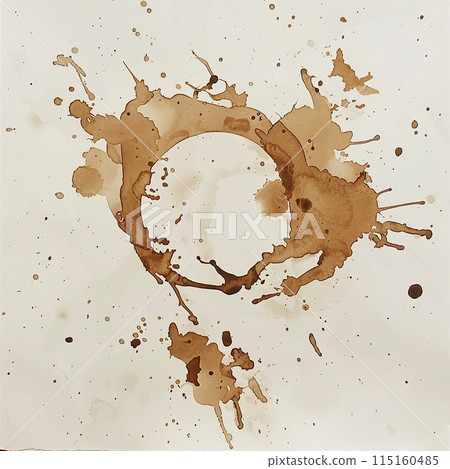 Spilled coffee, abstraction on brown paper. Spilled coffee, abstraction on brown paper. 115160485