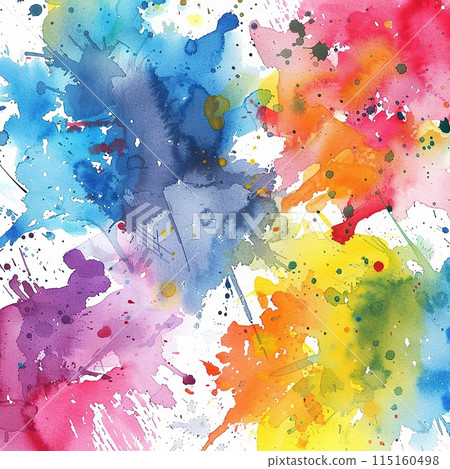 Bright watercolor spots, blots on sheets of paper. Bright watercolor spots, blots on sheets of paper. 115160498