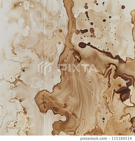 Spilled coffee, abstraction on brown paper. 115160514
