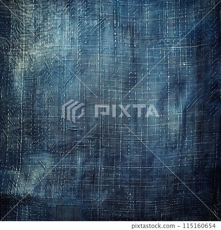 The texture of old, blue denim as a background. The texture of old, blue denim as a background. 115160654