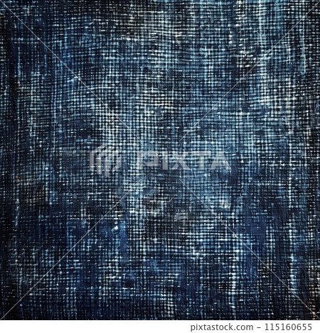 The texture of old, blue denim as a background. 115160655