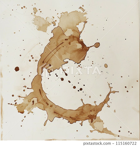 Spilled coffee, abstraction on brown paper. 115160722