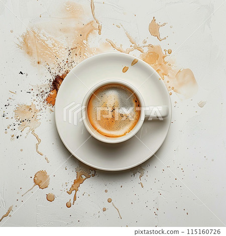 Spilled coffee, abstraction on brown paper. Spilled coffee, abstraction on brown paper. 115160726