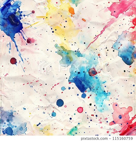 Bright watercolor spots, blots on sheets of paper. Bright watercolor spots, blots on sheets of paper. 115160759