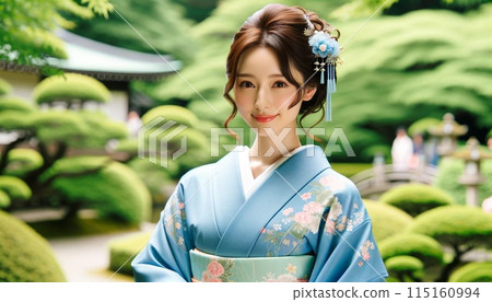 A woman in a kimono 115160994