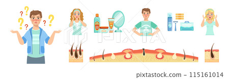 Skin Care and Moisturizing Cosmetic Product Tube Vector Set Skin Care and Moisturizing Cosmetic Product Tube Vector Set 115161014