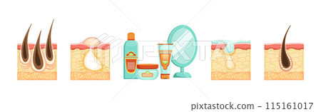 Skin Care and Moisturizing Cosmetic Product Tube Vector Set 115161017