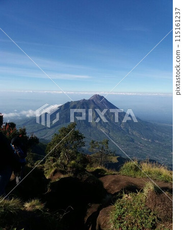 view of Merapi mountain Indonesia 115161237